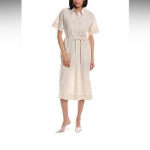 Peserico Elegant Cream Shirt Dress
